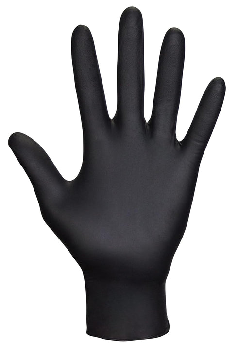 Raven SAS66518 Large Black Nitrile Gloves, 7 Mil, Powder Free Examination Safety