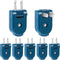 7 Piece Replacement Plug Extension Cord Plug - 2 Prong, 125V 15A Electric Plug for Small Appliances