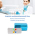 Annhua 60 Holes Dental Bur Blocks, Autoclavable Aluminum Burs Case Organizer for Dental Lab, Blue