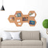 HBlife Hexagon Cork Board Tiles - 10 Pack Self-Adhesive Decorative Bulletin Board for Office Home Kitchen with Push Pins