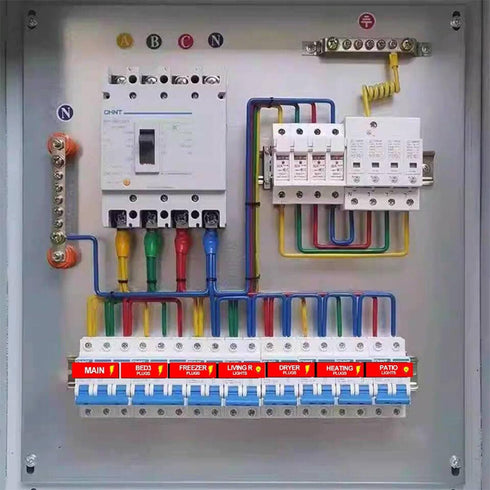 Premium Durable Circuit Breaker Labels, 129 Waterproof Fuse Box Stickers, Easy to Read and Install (Red)