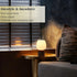 RGB Color Changing LED Table Lamp - Modern Black Wood Design