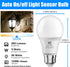 4 Pack A19 Bulbs Bulb 60W 9W, 5000K, E26 DAYBETTER Dusk to Dawn Light Outdoor, Auto On/Off Photocell Sensor LED Light