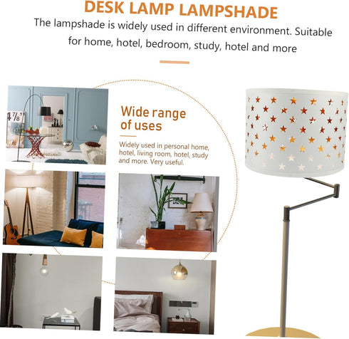 Lurrose Lamp Shade for Floor and Table Lamps Soft Fabric Cover Easy to Install Decorative Lighting for Bedroom Study