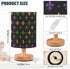 ALAZA Bedside Table Lamp for Bedroom Carnival Lily Theme Nightstand LED Light Lamps with USB Port Linen Fabric Shade