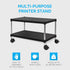 ZBRANDS 24" 14", Under Desk Printer Stand with Storage X Printer Cart, Small Printer Stand with Wheels, Small Printer