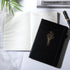 Cute Journal for Women and Girls, Lined Journals for Writing Aesthetic Floral Diary, 192 Pages A5 Hardcover Journaling Notebook with Pen Loop, 5.7x8.3 In, Black by MINICAGIE