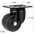 Finnhomy 3 Inch Caster Wheels Set of 4, Heavy Duty Low Profile Plate Swivel Casters, Black