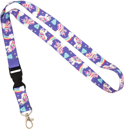 Desert Cactus Unicorn Lanyard Badge ID Holder - Car Keys Keychain Souvenir for Nurse Doctor Teacher, Detachable