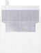LUXPaper A2 Invitation Envelopes | Peel & Press | 4 3/8" x 5 3/4" | White w/Silver LUX Lining | 70lb. Text | 50 Qty