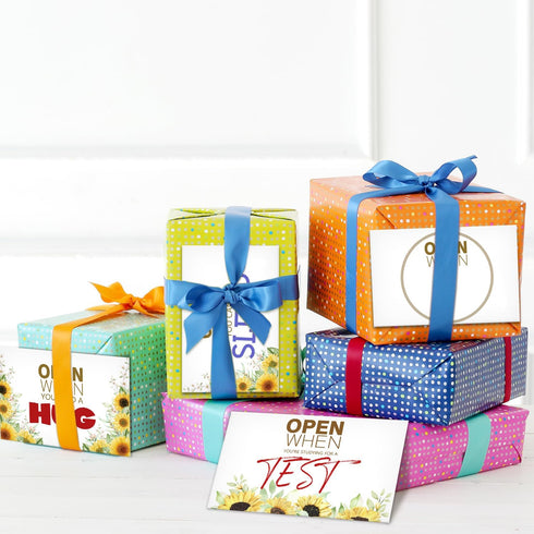 Open When You Letters Kit, Envelopes with Sunflower, Handmade Gift for University Students, Leaving Home Present