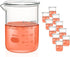 Heavy Duty Glass Beaker Set, Thick-Walled 3.3 Borosilicate Glass Beakers, 10pcs Vol. 50ml with Double Scale Graduation