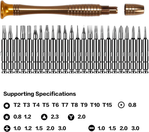 RuoFeng 25 in 1 Precision Screwdriver Set Freewise Diy Mini Repair Tool Kit for PC Glasses Mobile Phone by RuoFeng
