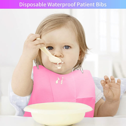 3 13'' 18" Dental Bib Disposable Pink Polyback Towel Waterproof Patient Bibs Ply Tattoo Paper Napkins for Dental