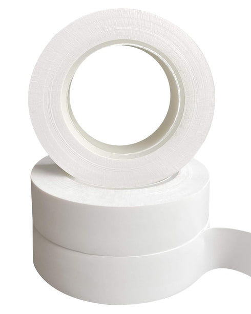 Wapodeai 3pcs Professional White Electrical Tape, 0.62 in X 50 ft, Flame Retardant High Temperature Resistance