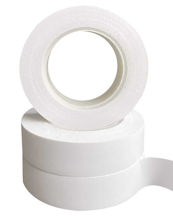 Wapodeai 3pcs Professional White Electrical Tape, 0.62 in X 50 ft, Flame Retardant High Temperature Resistance