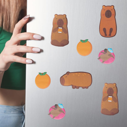 Capybara Sticky Notes Set - 550 Sheets, Don’t Worry Be Capy Self-Stick Notes Pads, Cute Animal Writing Memo Pages for
