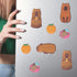 Capybara Sticky Notes Set - 550 Sheets, Don’t Worry Be Capy Self-Stick Notes Pads, Cute Animal Writing Memo Pages for