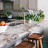 Decoroom 17.71"x118" Marble Contact Paper for Countertops, Glossy Peel and Stick Granite Wallpaper for Kitchen Cabinets