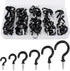 90 Pcs Black Ceiling Hooks Kit, 6 Sizes Vinyl Coated Screw-in Hooks for Hanging (1/2", 5/8", 3/4", 7/8", 1", 1-1/4")