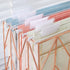 Y YOMA 6 Pack Rose Gold Hanging File Folders with Pocket, Letter Size, Decorative File Folder for Office
