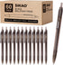 Black Pens Bulk, 60 Pack of Retractable Ballpoint Pens, Medium Point, Smooth Writing, No Smudge for School and Office