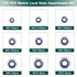 JMINRUN 530PCS Set M2-M12 Metric Nylon Insert Lock Nut Assortment Kit, Stainless Steel Standard Thread Nylock Nuts