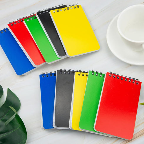 Top Bound Memo Books, 3" x 5", Pocket Notebook, Spiral Memo Pads, 75 Sheets Per Notebook, 10 Pack (A7)
