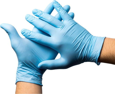 Circlecare Powder-Free Nitrile Disposable Exam Gloves, Industrial Medical, Latex Free, Pack of 100, Blue, Medium