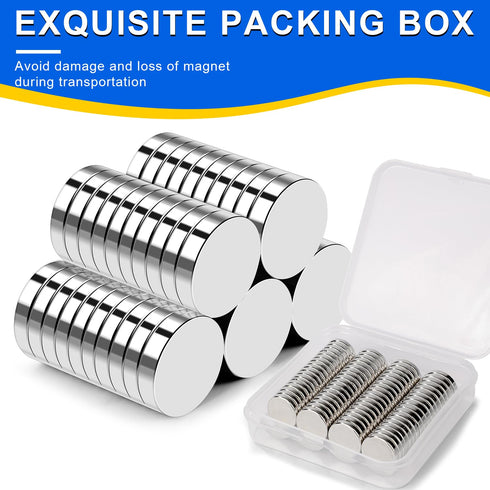 Small Magnets, 50 Pack Refrigerator Magnets 15x3mm Rare Earth Neodymium Magnets for Crafts, Whiteboard, Kitchen Cabinet