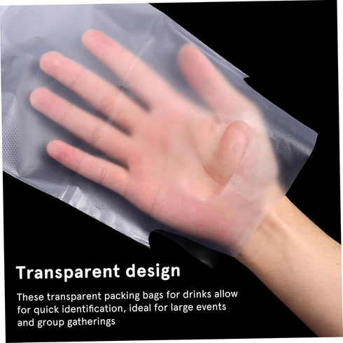 500Pcs MAGICLULU Takeout Beverage Bags with Handles Portable Coffee Cup Carriers for Shops for Milk Tea Coffee Shops