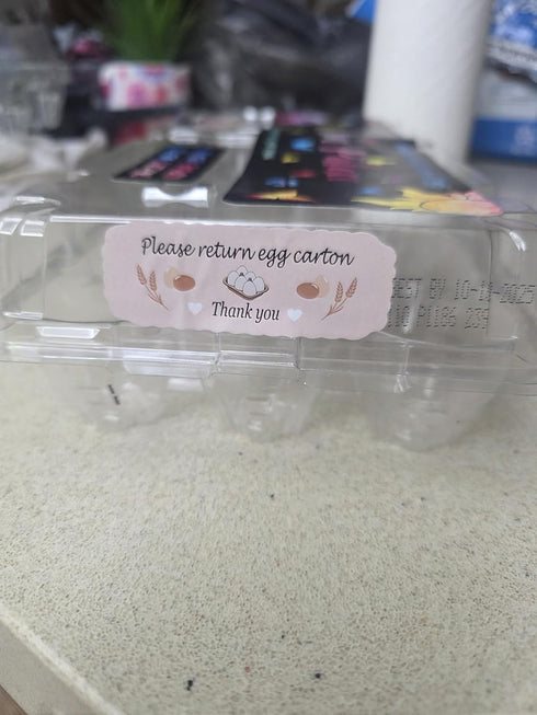 Generic 480 1 2.65 Inch Package Pcs Please Return Egg Carton Stickers x Farm Fresh Eggs Carton Labels Egg Stickers