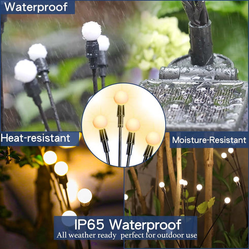 TONULAX Solar Garden Lights, Upgraded Swaying Light, Solar Outdoor Decoration for Yard and Patio (2 Pack)