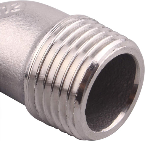 DERNORD 1/2" Hose Barb x 1/2" Male NPT Stainless Steel 90 Degree Elbow Pipe Fitting