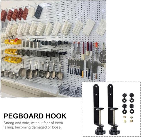 ULTECHNOVO Hanger Hooks, Metal Pegboard Hooks Set for Garage Office Kitchen Storage Craft Hooks
