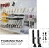ULTECHNOVO Hanger Hooks, Metal Pegboard Hooks Set for Garage Office Kitchen Storage Craft Hooks