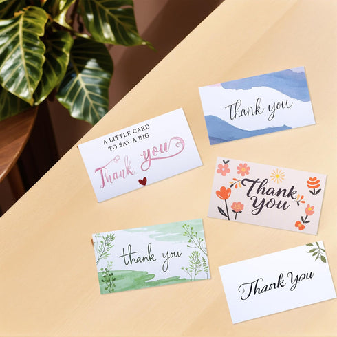 WTYONZEL Business,2" 3.5" Packaging Thank You Cards for Small x Essential Customer Appreciation Notes & Supplies,Thank