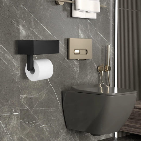 Toilet Paper Holder with Shelf,Wall Mount Wipes Dispenser & Storage for Bathroom,Keep Wet Wipes Hidden,Stainless Steel