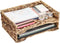 BTSKY 2 Tier Water Hyacinth Letter File Storage Basket, Woven Paper Organizer Tray for Desk Document and Office Paper