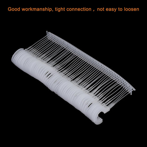 MECCANIXITY J Hook Standard Tagging Fasteners, Plastic Regular Price Tagging Barbs for Garment (Pack of 500 White)