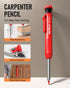 Nicpro CP1000 Carpenter Pencil with Sharpener, 2.8 mm Mechanical Pencils with 13 Refills for Heavy Duty Woodworking