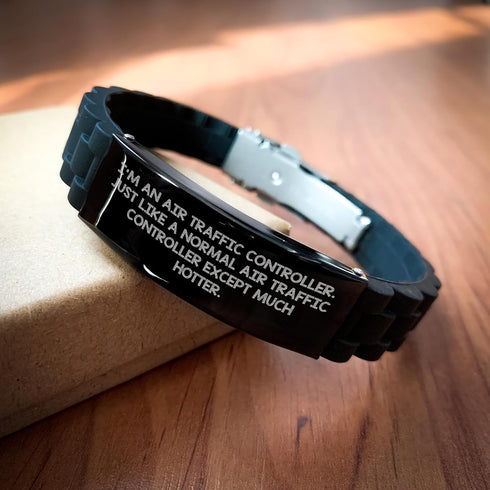 Generic Air Traffic Controller Funny Quote Silicone Glide lock Clasp Birthday Unique Gift for Air Traffic Controller