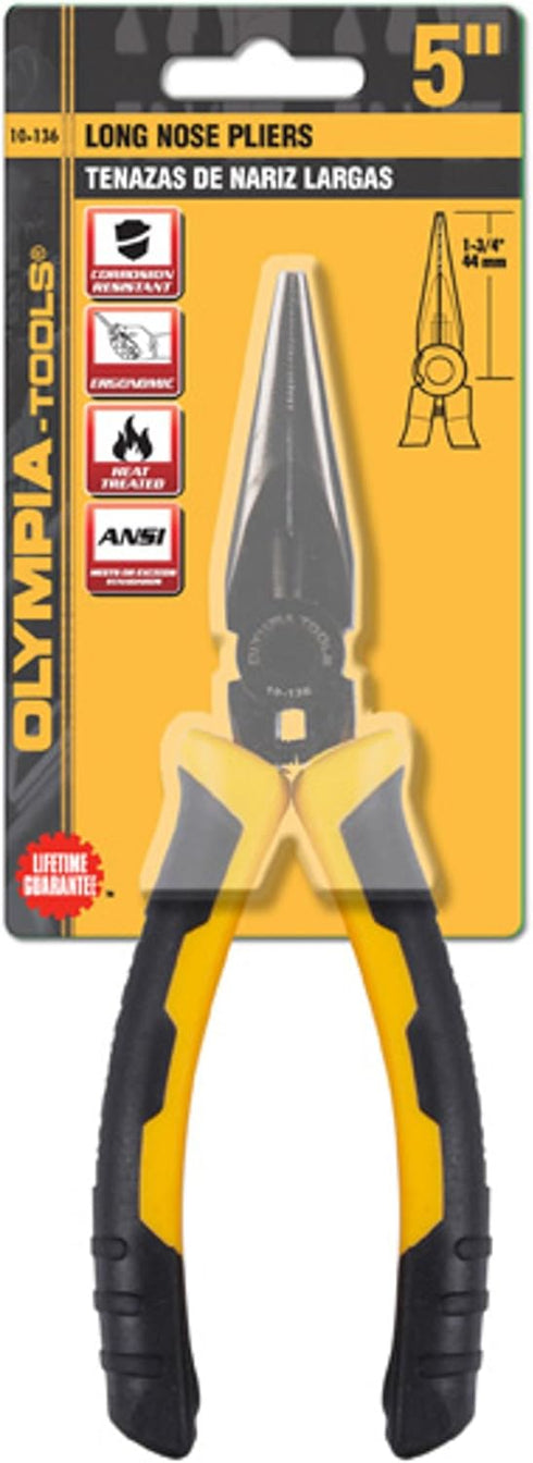 Olympia Tools Long Nose Pliers, 10-665, 5 Inches, black by Olympia Tools