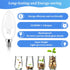 Brightever Candelabra LED Light Bulbs, 40W Equivalent, 4W Candle Bulbs, Daylight White 5000K, 6 Pack for Ceiling Fans