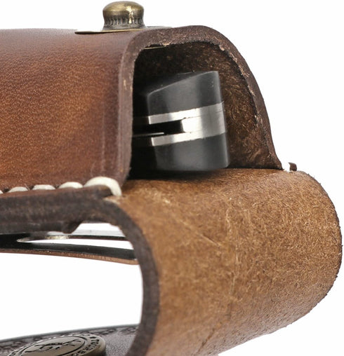 Tourbon EDC Leather Pocket Folding Knife Sheath Carrier, Holster for Flashlight, Wine Bottle Opener for Belt