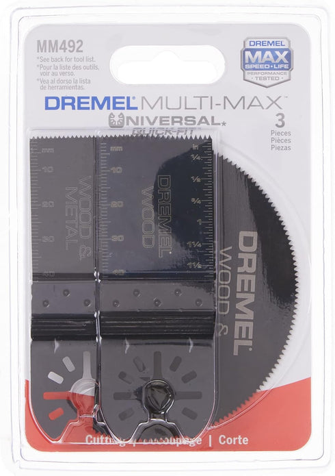 Dremel MM492 Universal Quick-Fit Cutting Assortment Pack, 3-Piece, Black