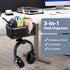 Desk Cup Holder Clip-on Pen Holder, Rotatable Headphone Hanger and Headset Stand Clamp Hook Under Desk (Black)