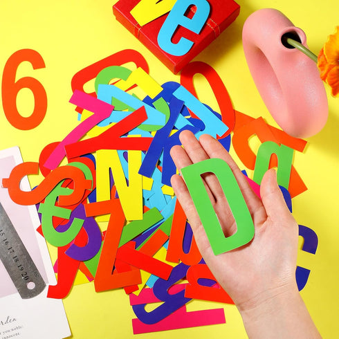 Tenare 268 Pcs Bulletin Board Letters, Alphabet Numbers and Punctuation Cutouts for Classroom Chalkboard Bulletin Board