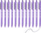 Writon Retractable Ballpoint Pens, 12 Pack, Comfort Barrel, 1.0mm Medium Point, Purple Ink