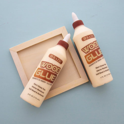 BAZIC 4 Oz. Wood Glue (118 mL), Natural Color Super Strong Bond Adhesive for Home Improvement & Woodwork - 1-Pack